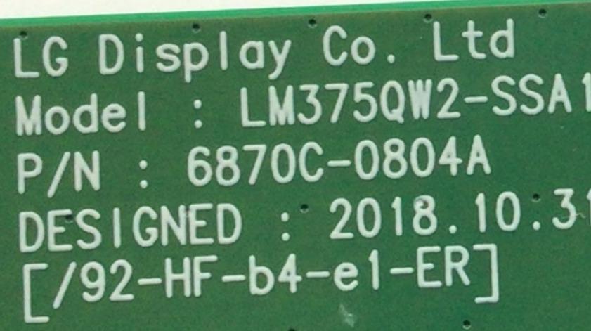 T-CON PARA MONITOR LG QHD CURVO / NUMERO DE PARTE 6871L-5896A / 6870C-0804A / 5896A / LM375QW2-SSA1 / PANEL LM375QW2 (SS)(A1) / MODELO 38WN95C - Imagen 2